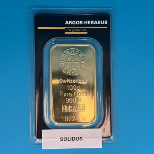 Argor-Heraeus Goldbarren 100 g Feingold 999,9