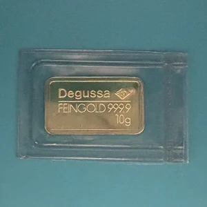 Degussa Goldbarren 10 g Feingold 999,9