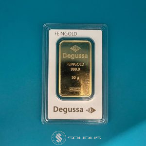 Degussa Goldbarren 50 g Feingold 999,9