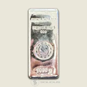 Solidus Silberbarren 1000 g Feinsilber 999